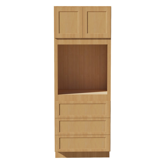 HT - OC3390: Timber Wood Shaker 33"W x 90"H x 24"D 2 Doors & 3 Drawers Tall Oven Shelf Cabinets - NextCabinets