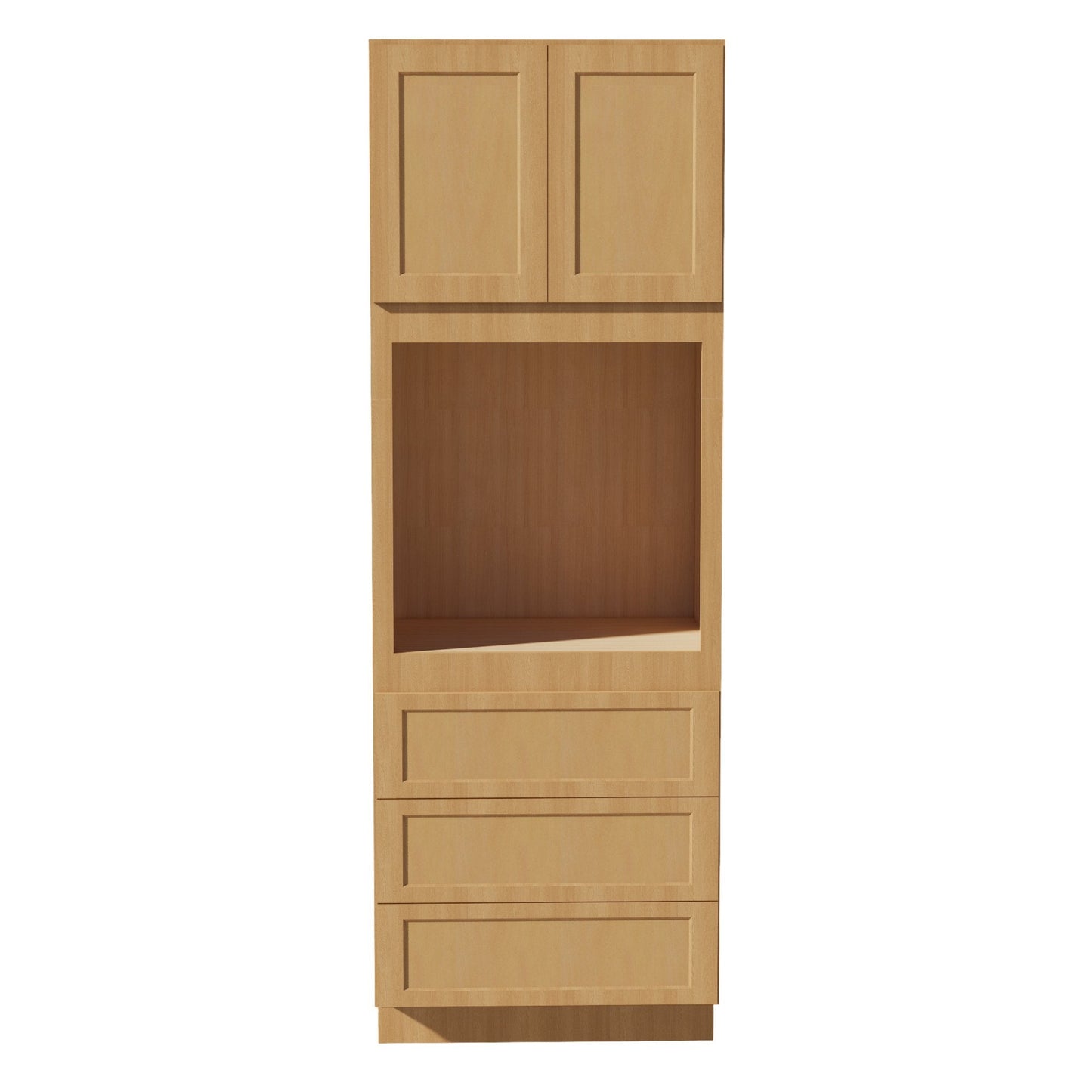 HT - OC3396: Timber Wood Shaker 33"W x 96"H x 24"D 2 Doors & 3 Drawers Tall Oven Shelf Cabinets - NextCabinets