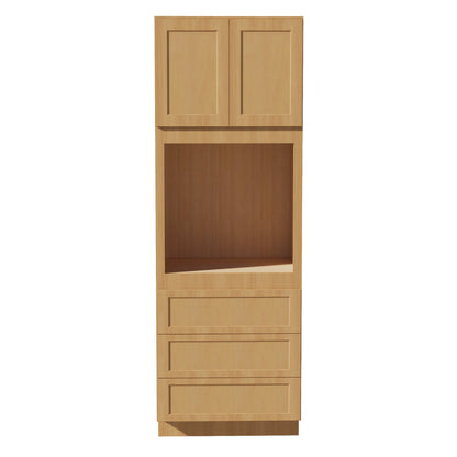 HT - OC3396: Timber Wood Shaker 33"W x 96"H x 24"D 2 Doors & 3 Drawers Tall Oven Shelf Cabinets - NextCabinets