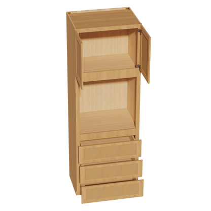 HT - OC3396: Timber Wood Shaker 33"W x 96"H x 24"D 2 Doors & 3 Drawers Tall Oven Shelf Cabinets - NextCabinets