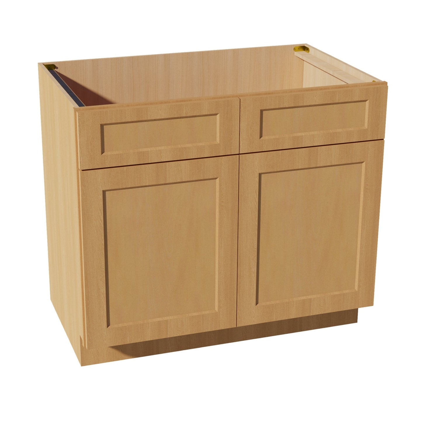 HT - SB39: Timber Wood Shaker 39" 2 Doors 2 False Drawers Sink Base Cabinet - NextCabinets