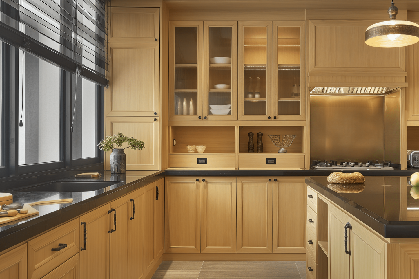 HT - TP1884: Timber Wood Shaker 18"W x 84"H x 24"D 2 Doors & 5 Shelves Tall Shelf Pantry Cabinets - NextCabinets