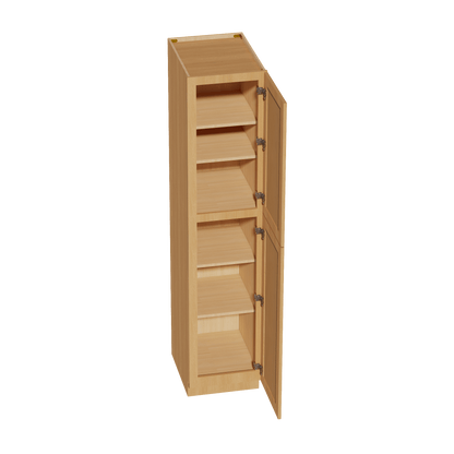 HT - TP1884: Timber Wood Shaker 18"W x 84"H x 24"D 2 Doors & 5 Shelves Tall Shelf Pantry Cabinets - NextCabinets