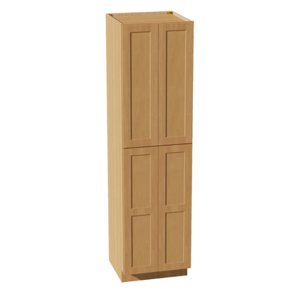 HT - TP2490: Timber Wood Shaker 24"W x 90"H x 24"D 4 Door & 5 Shelves Tall Shelf Pantry Cabinets - NextCabinets