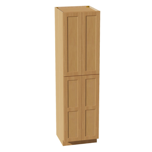 HT - TP2490: Timber Wood Shaker 24"W x 90"H x 24"D 4 Door & 5 Shelves Tall Shelf Pantry Cabinets - NextCabinets