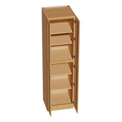 HT - TP2490: Timber Wood Shaker 24"W x 90"H x 24"D 4 Door & 5 Shelves Tall Shelf Pantry Cabinets - NextCabinets