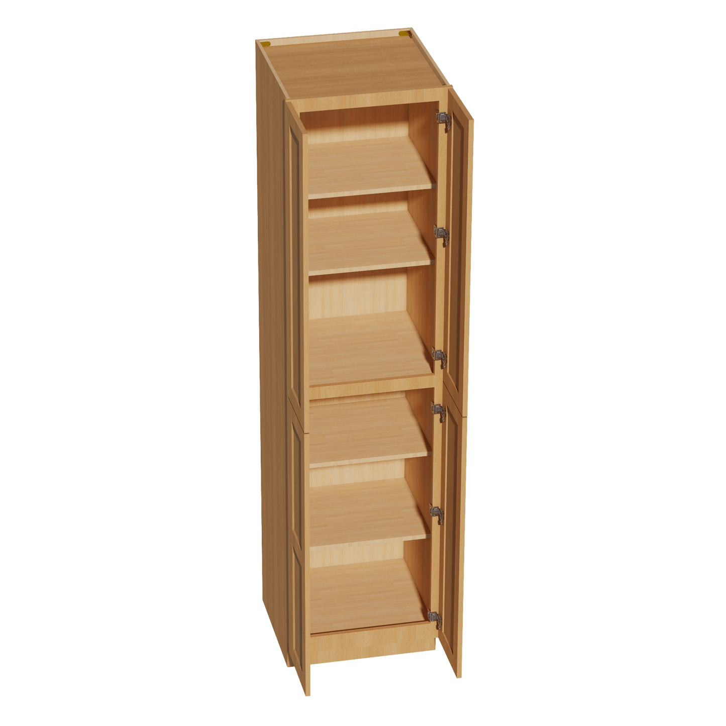 HT - TP2496: Timber Wood Shaker 24"W x 96"H x 24"D 4 Door & 6 Shelves Tall Shelf Pantry Cabinets - NextCabinets