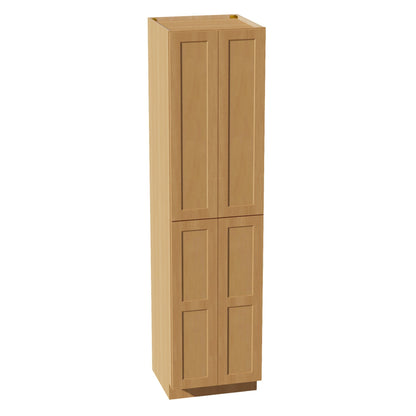 HT - TP2496: Timber Wood Shaker 24"W x 96"H x 24"D 4 Door & 6 Shelves Tall Shelf Pantry Cabinets - NextCabinets