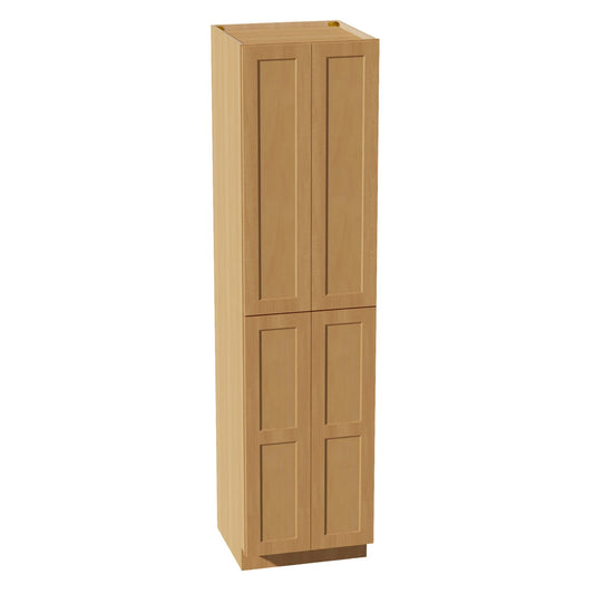 HT - TP2496: Timber Wood Shaker 24"W x 96"H x 24"D 4 Door & 6 Shelves Tall Shelf Pantry Cabinets - NextCabinets