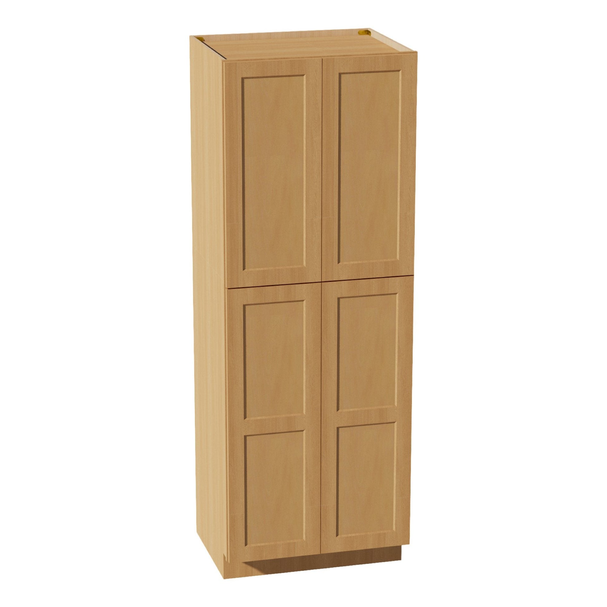 HT - TP3084: Timber Wood Shaker 30"W x 84"H x 24"D 4 Door & 5 Shelves Tall Shelf Pantry Cabinets - NextCabinets