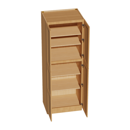 HT - TP3084: Timber Wood Shaker 30"W x 84"H x 24"D 4 Door & 5 Shelves Tall Shelf Pantry Cabinets - NextCabinets