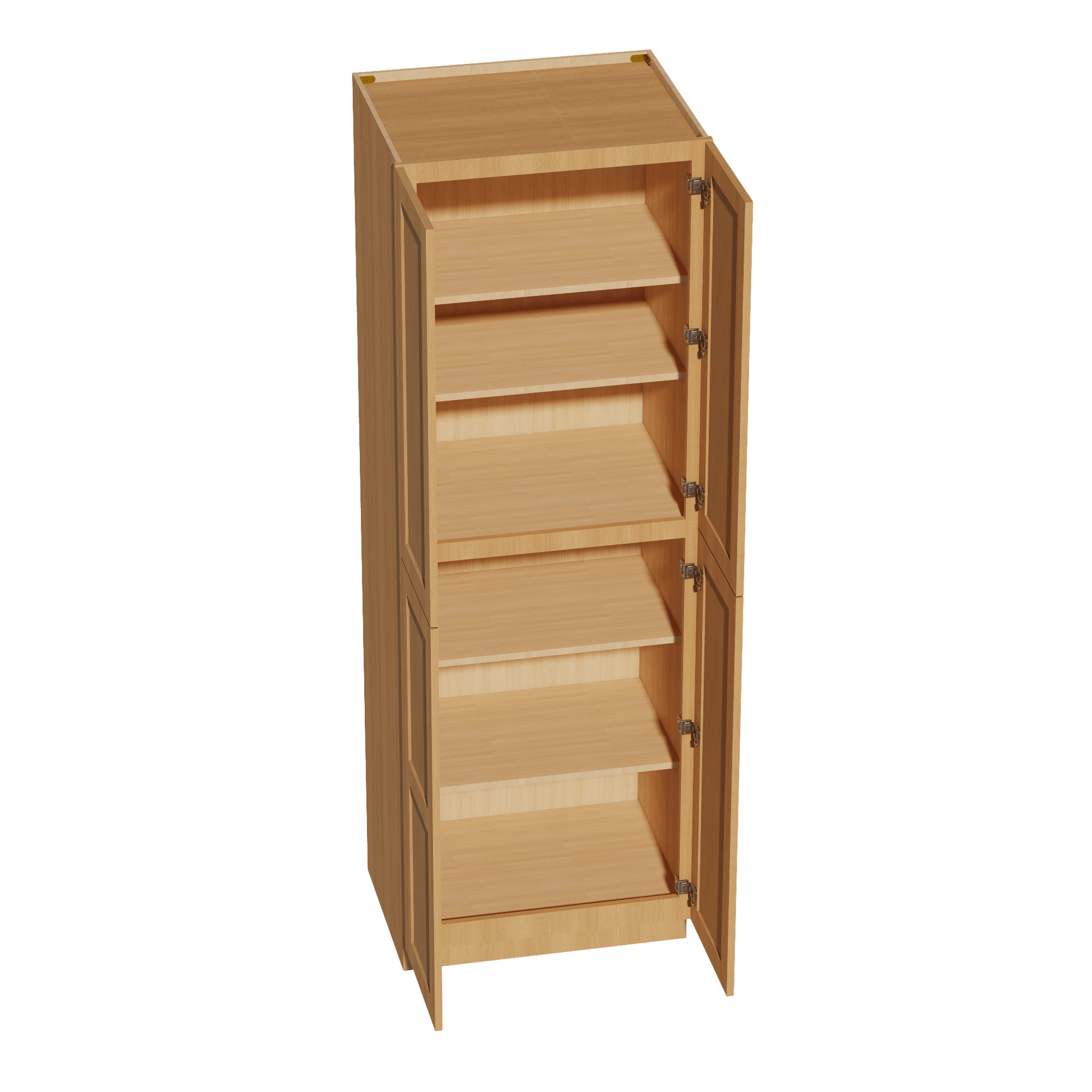HT - TP3090: Timber Wood Shaker 30"W x 90"H x 24"D 4 Door & 5 Shelves Tall Shelf Pantry Cabinets - NextCabinets