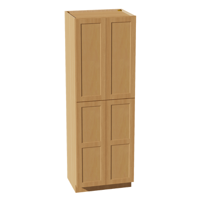 HT - TP3090: Timber Wood Shaker 30"W x 90"H x 24"D 4 Door & 5 Shelves Tall Shelf Pantry Cabinets - NextCabinets