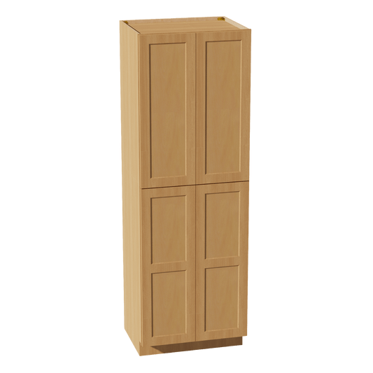 HT - TP3090: Timber Wood Shaker 30"W x 90"H x 24"D 4 Door & 5 Shelves Tall Shelf Pantry Cabinets - NextCabinets