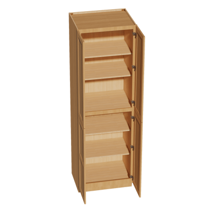 HT - TP3096: Timber Wood Shaker 30"W x 96"H x 24"D 2 Doors & 6 Shelves Tall Shelf Pantry Cabinets - NextCabinets