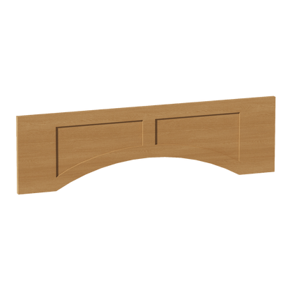 HT - VARP42: Timber Wood Shaker 42"W x 12"H x 3/4"D Arched Valance with Raised Panel - NextCabinets