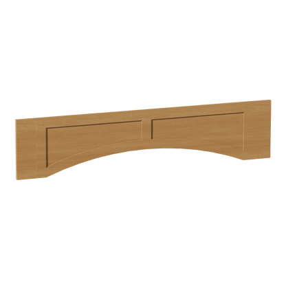 HT - VARP54: Timber Wood Shaker 54"W x 12"H x 3/4"D Arched Valance with Raised Panel - NextCabinets