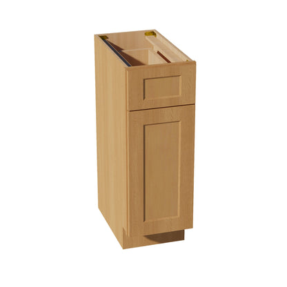 HT - VB1221: Timber Wood Shaker 12"W x 34 - 1/2"H x 21"D 1 Door & 1 Drawer Single Door Vanity Base Cabinets - NextCabinets