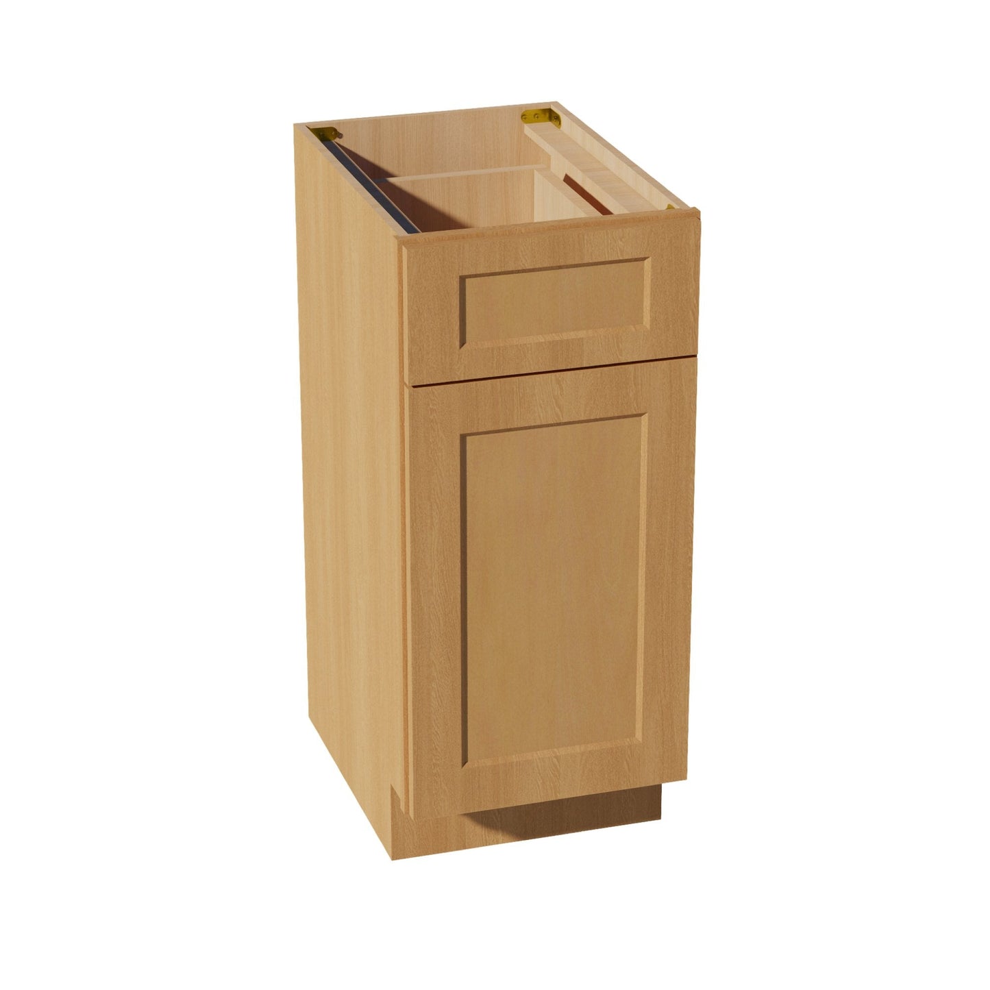 HT - VB1521: Timber Wood Shaker 15"W x 34 - 1/2"H x 21"D 1 Door & 1 Drawer Single Door Vanity Base Cabinets - NextCabinets