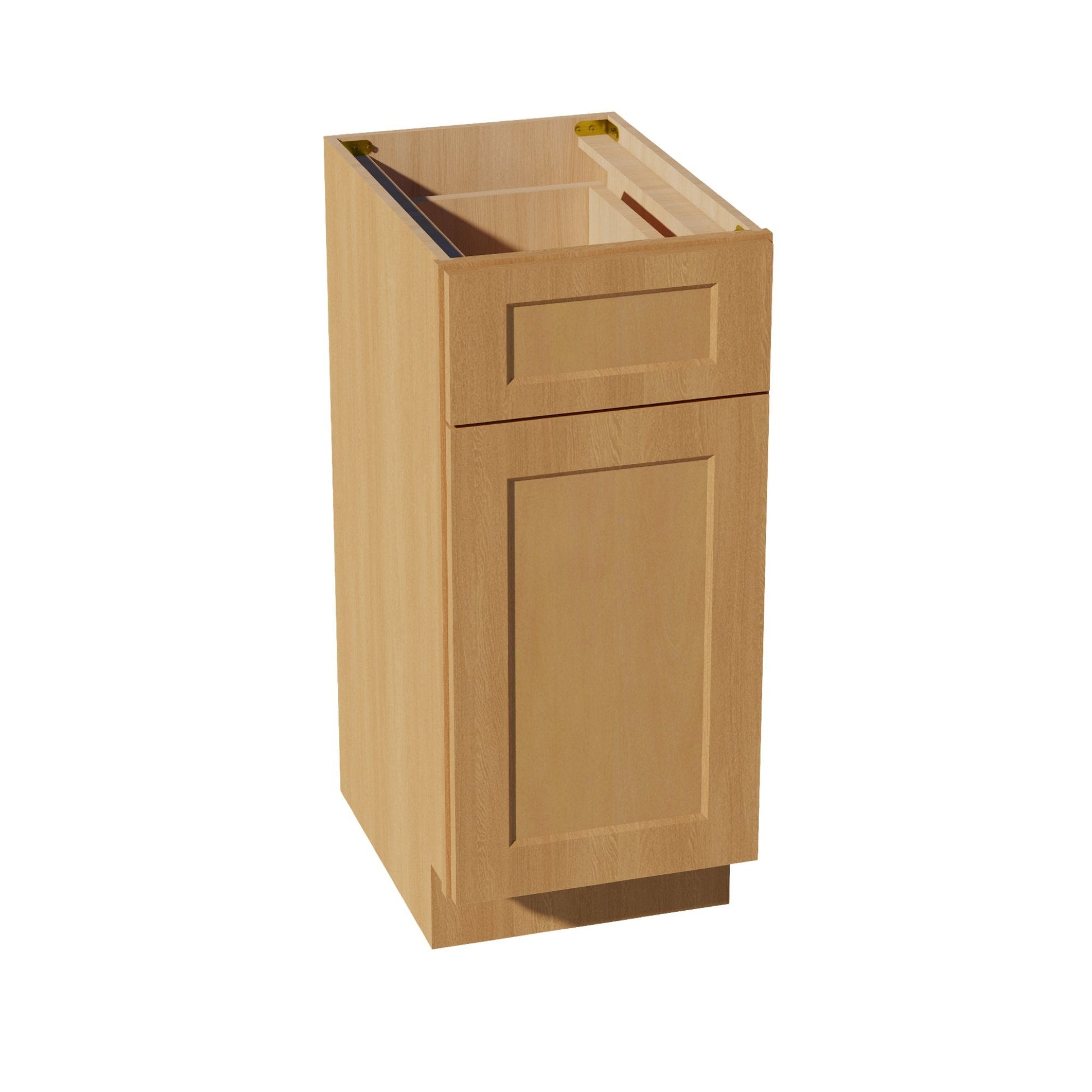 HT - VB1521: Timber Wood Shaker 15"W x 34 - 1/2"H x 21"D 1 Door & 1 Drawer Single Door Vanity Base Cabinets - NextCabinets