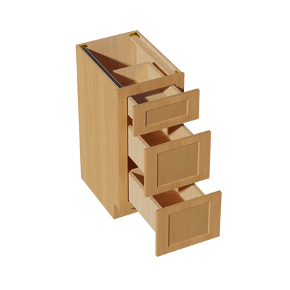 HT - VDB1521: Timber Wood Shaker 15"W x 34 - 1/2"H x 21"D 3 Drawers Vanity Base Cabinets - NextCabinets