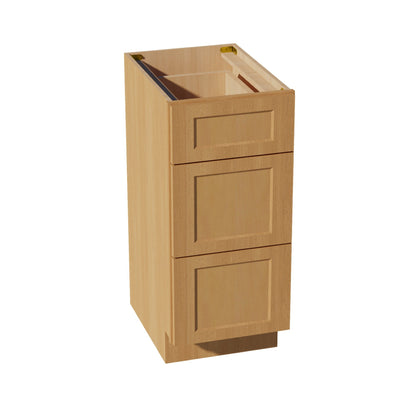 HT - VDB1521: Timber Wood Shaker 15"W x 34 - 1/2"H x 21"D 3 Drawers Vanity Base Cabinets - NextCabinets