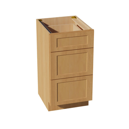 HT - VDB1821: Timber Wood Shaker 18"W x 34 - 1/2"H x 21"D 3 Drawers Vanity Base Cabinets - NextCabinets