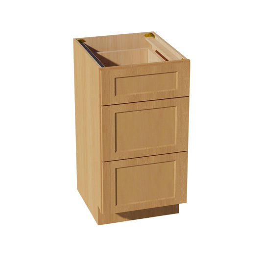 HT - VDB1821: Timber Wood Shaker 18"W x 34 - 1/2"H x 21"D 3 Drawers Vanity Base Cabinets - NextCabinets