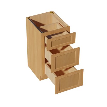 HT - VDB1821: Timber Wood Shaker 18"W x 34 - 1/2"H x 21"D 3 Drawers Vanity Base Cabinets - NextCabinets