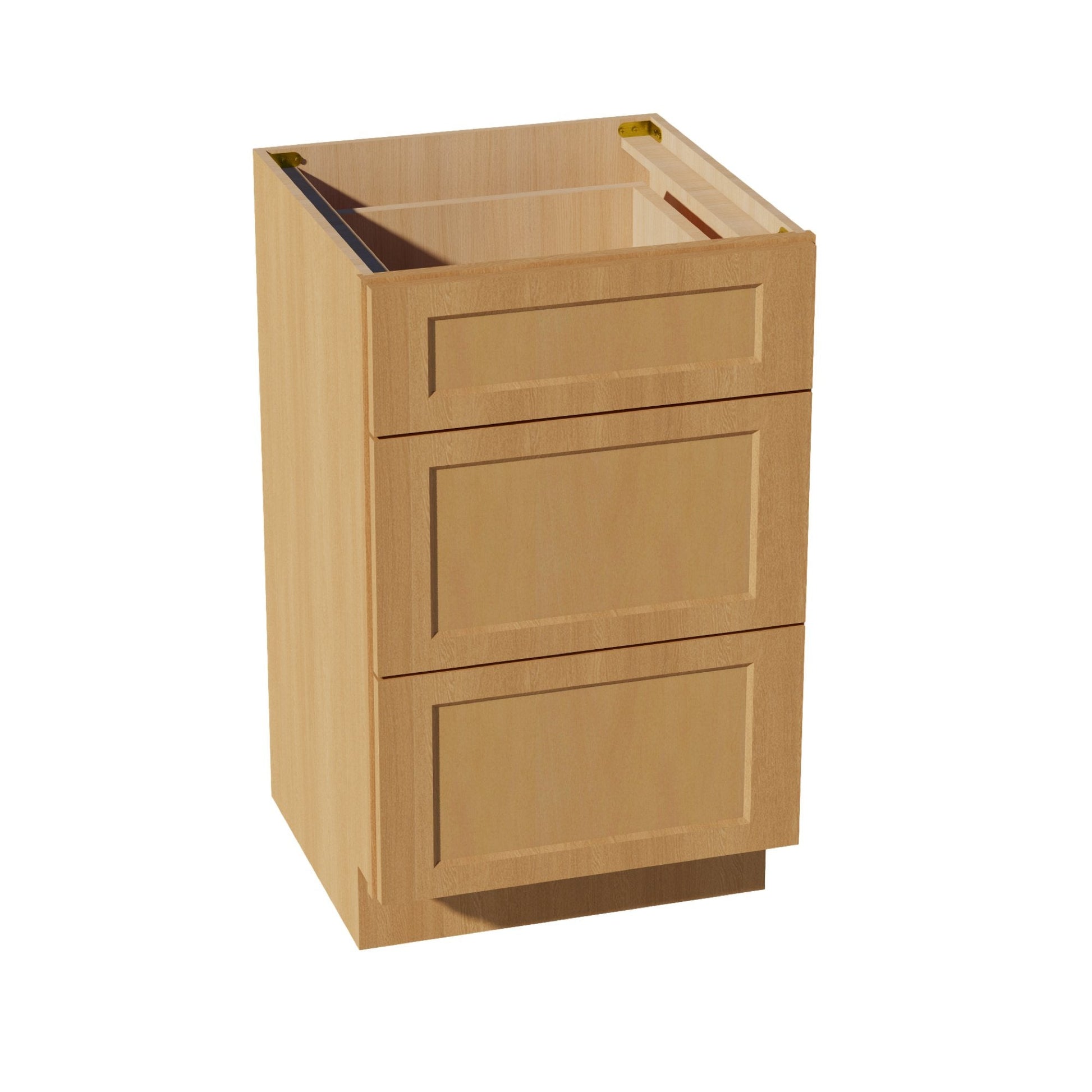 HT - VDB2121: Timber Wood Shaker 21"W x 34 - 1/2"H x 21"D 3 Drawers Vanity Base Cabinets - NextCabinets