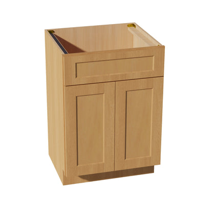 HT - VSB2421: Timber Wood Shaker 24"W x 34 - 1/2"H x 21"D 2 Doors & 1 False Drawer Vanity Sink Base Cabinets - NextCabinets