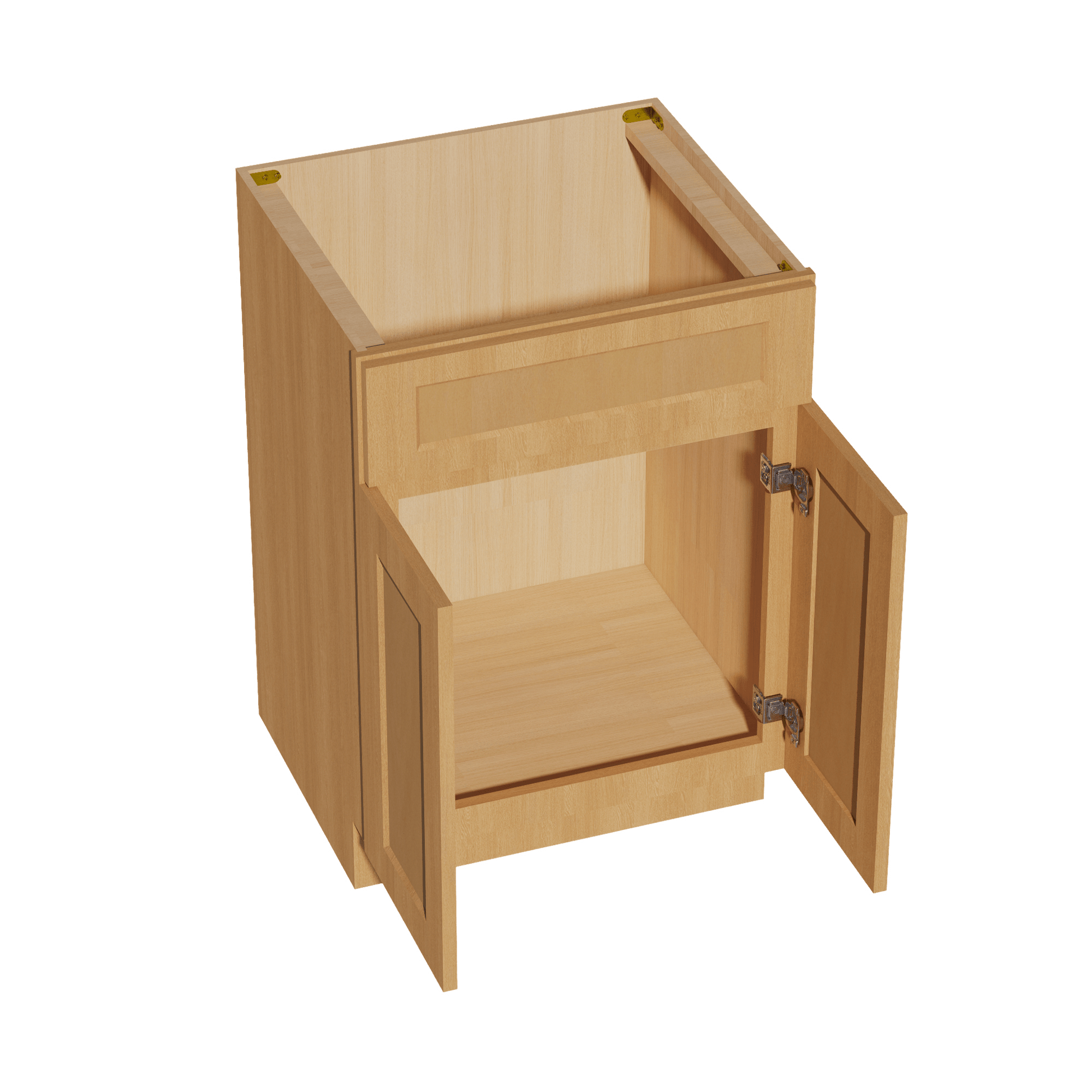 HT - VSB2421: Timber Wood Shaker 24"W x 34 - 1/2"H x 21"D 2 Doors & 1 False Drawer Vanity Sink Base Cabinets - NextCabinets