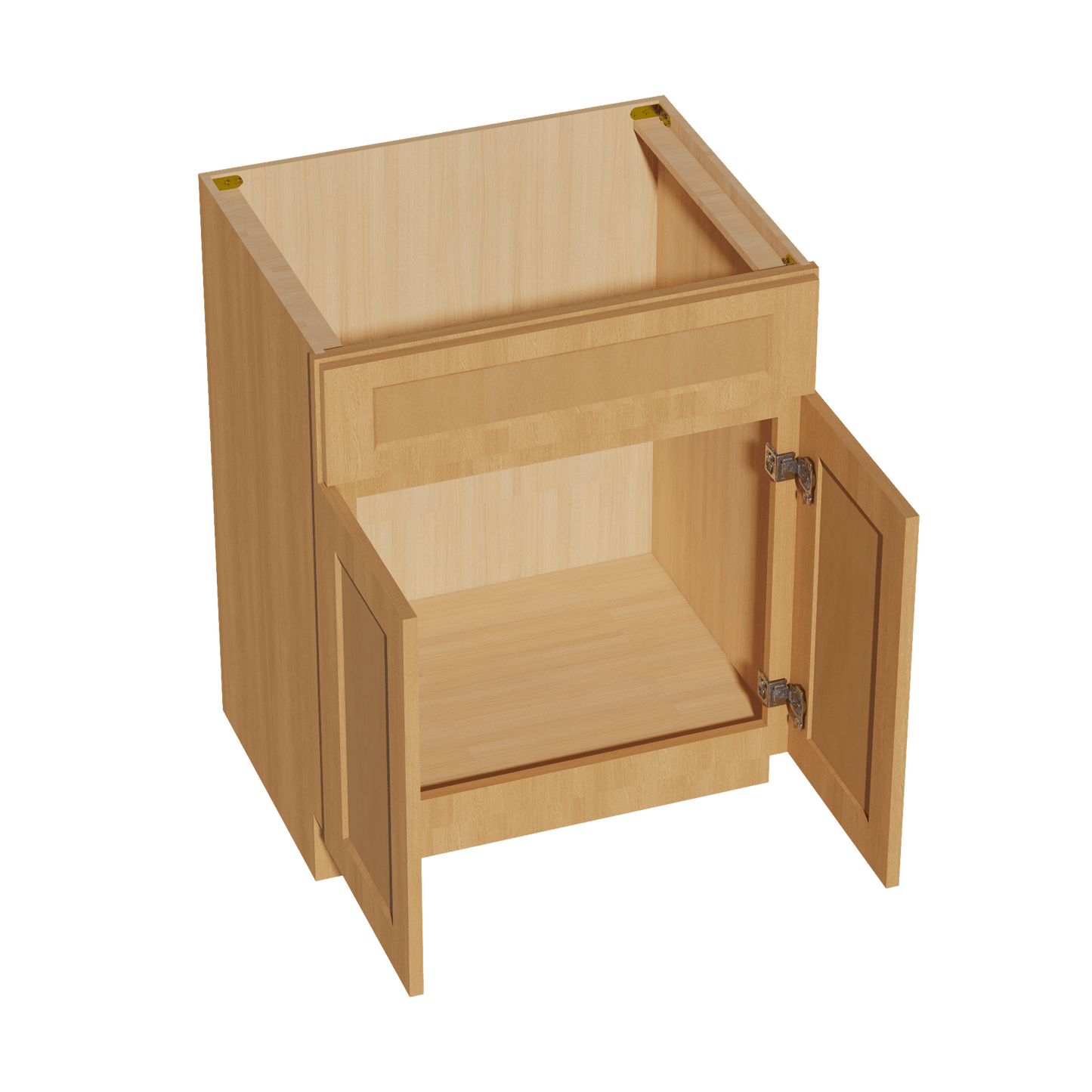HT - VSB2721: Timber Wood Shaker 27"W x 34 - 1/2"H x 21"D 2 Doors & 1 False Drawer Vanity Sink Base Cabinets - NextCabinets
