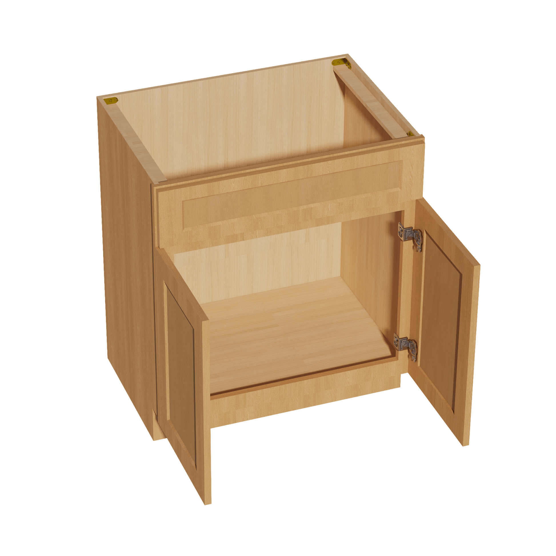 HT - VSB3021: Timber Wood Shaker 30"W x 34 - 1/2"H x 21"D 2 Doors & 1 False Drawer Vanity Sink Base Cabinets - NextCabinets