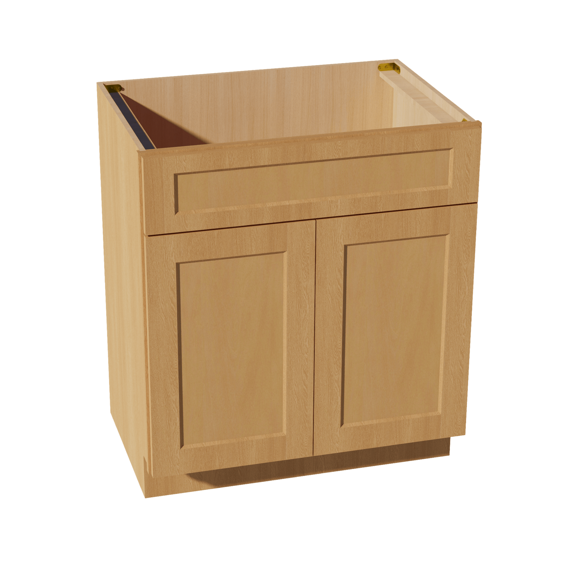 HT - VSB3021: Timber Wood Shaker 30"W x 34 - 1/2"H x 21"D 2 Doors & 1 False Drawer Vanity Sink Base Cabinets - NextCabinets