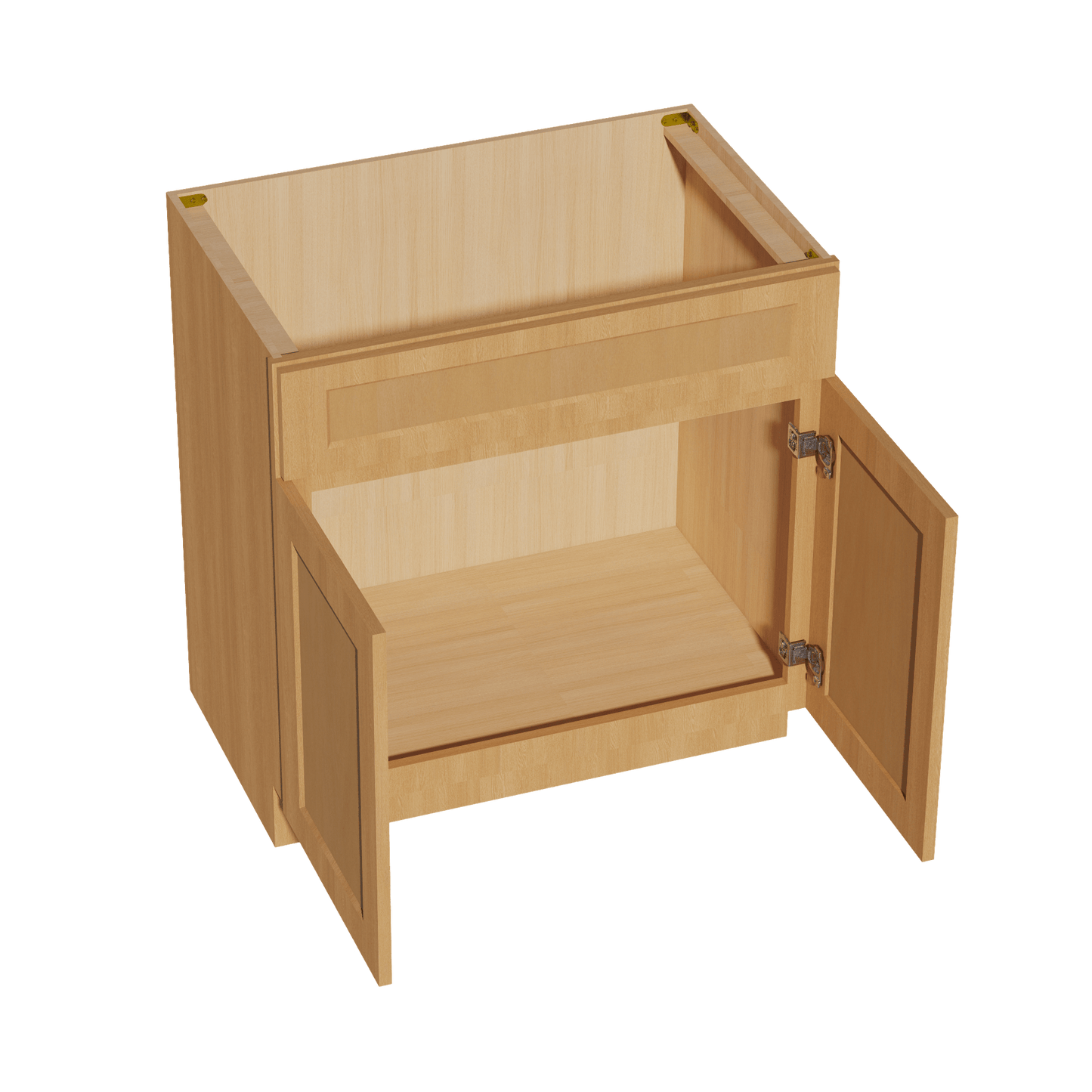 HT - VSB3321: Timber Wood Shaker 33"W x 34 - 1/2"H x 21"D 2 Doors & 1 False Drawer Vanity Sink Base Cabinets - NextCabinets