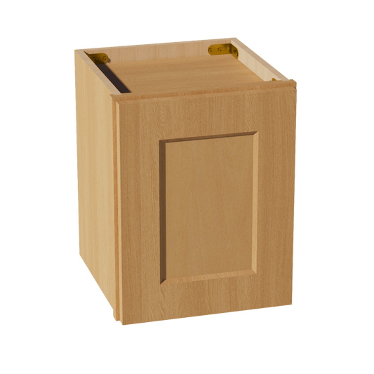 HT - W1215: Timber Wood Shaker 12"W x 15"H 1 Door Standard Wall Bridge Cabinet - NextCabinets