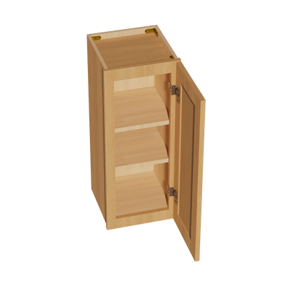 HT - W1230: Timber Wood Shaker 12"W x 30"H 1 Door & 2 Shelves Standard Wall Cabinet - NextCabinets