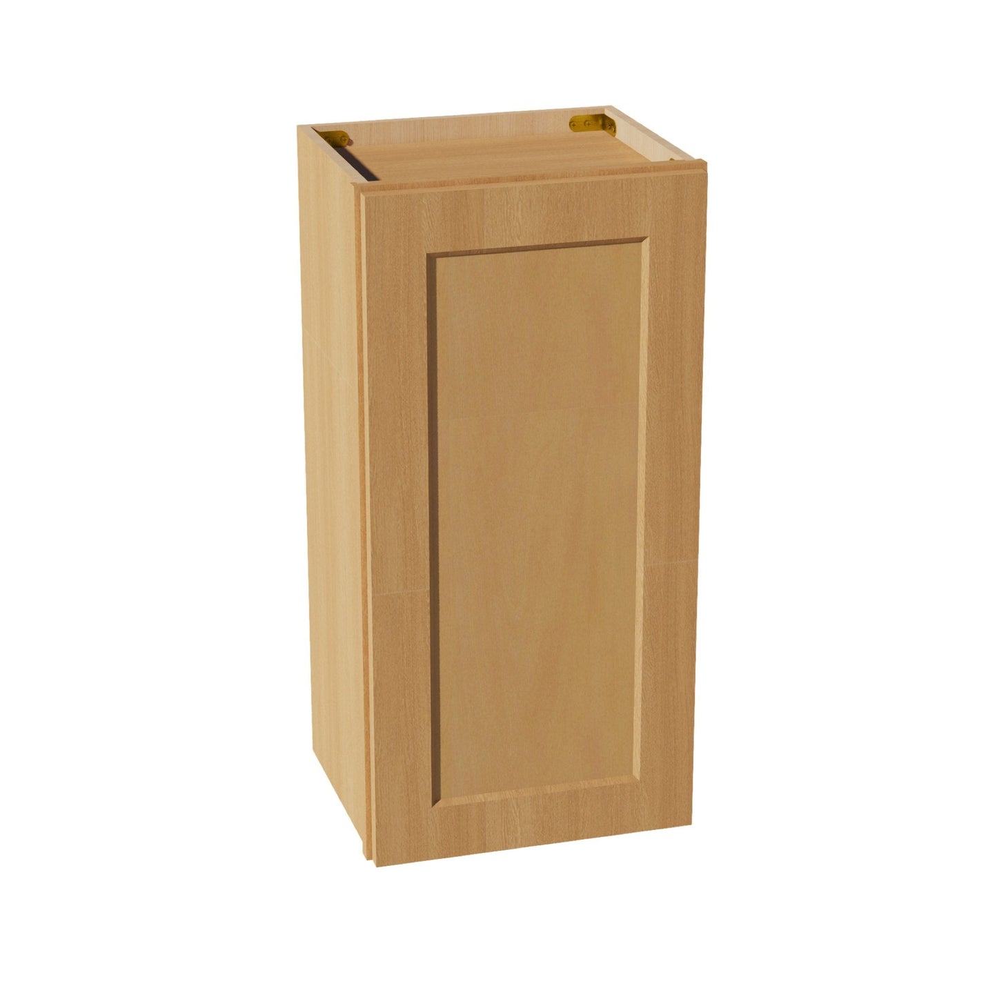 HT - W1530: Timber Wood Shaker 15"W x 30"H 1 Door & 2 Shelves Standard Wall Cabinet - NextCabinets