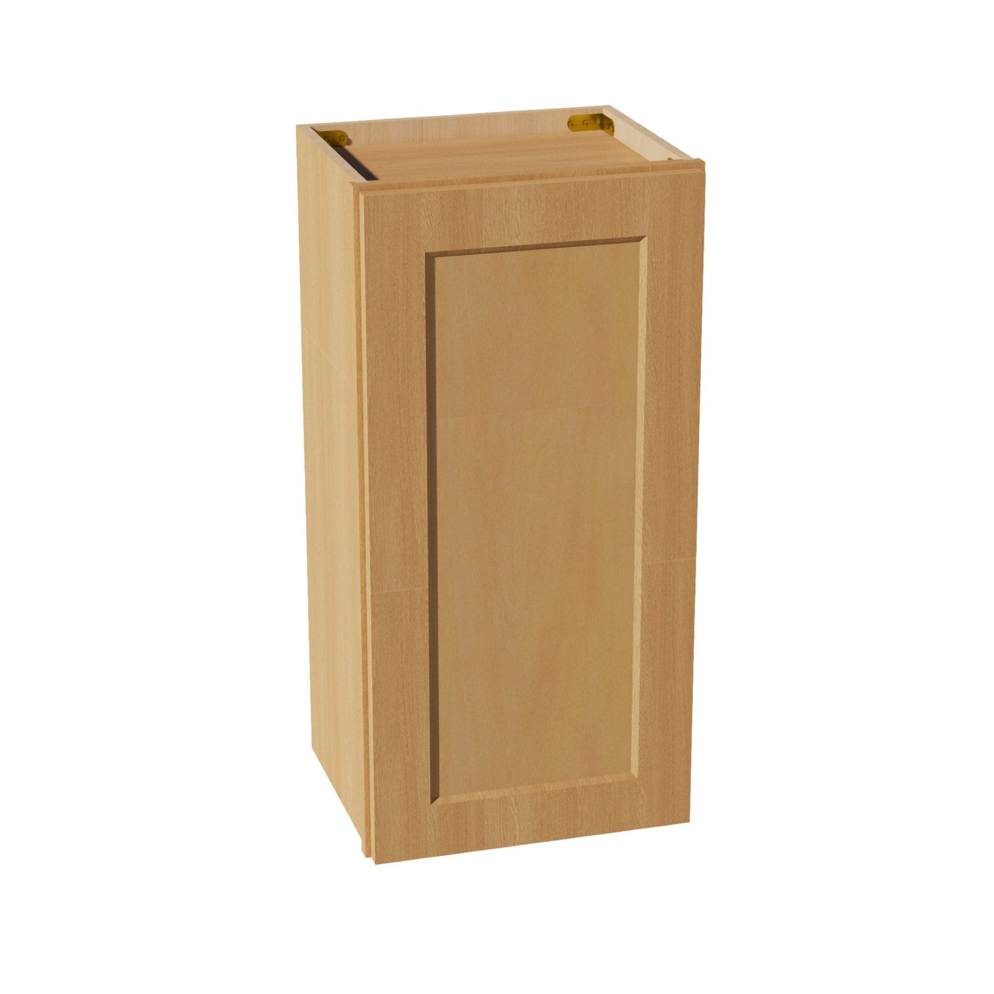 HT - W1530: Timber Wood Shaker 15"W x 30"H 1 Door & 2 Shelves Standard Wall Cabinet - NextCabinets