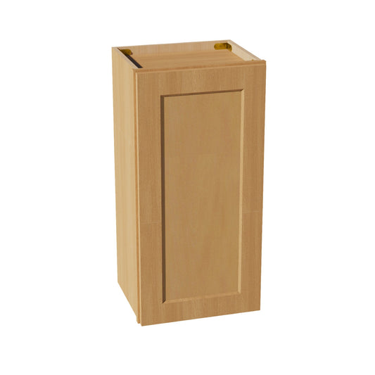 HT - W1530: Timber Wood Shaker 15"W x 30"H 1 Door & 2 Shelves Standard Wall Cabinet - NextCabinets