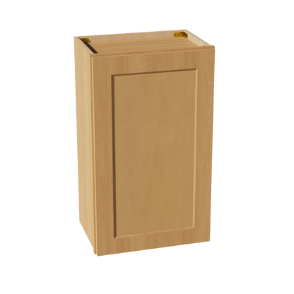 HT - W1830: Timber Wood Shaker 18"W x 30"H 1 Door & 2 Shelves Standard Wall Cabinet - NextCabinets