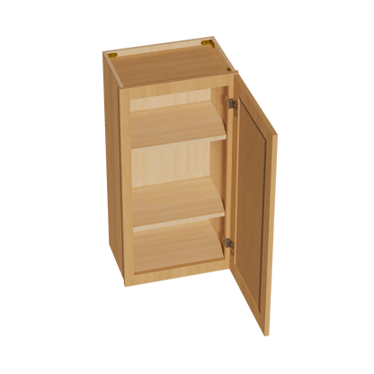 HT - W1836: Timber Wood Shaker 18"W x 36"H 1 Door & 2 Shelves Standard Wall Cabinet - NextCabinets