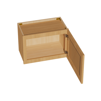 HT - W2115: Timber Wood Shaker 21"W x 15"H 1 Door Standard Wall Bridge Cabinet - NextCabinets