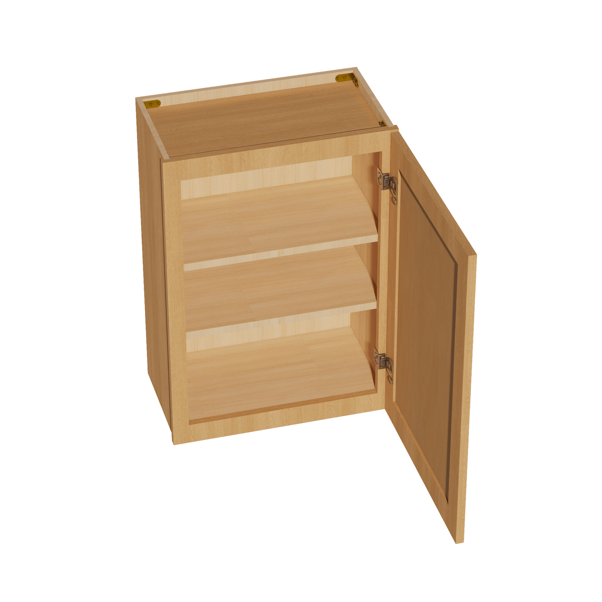 HT - W2130: Timber Wood Shaker 21"W x 30"H 1 Door & 2 Shelves Standard Wall Cabinet - NextCabinets
