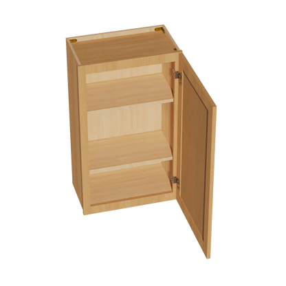 HT - W2136: Timber Wood Shaker 21"W x 36"H 1 Door & 2 Shelves Standard Wall Cabinet - NextCabinets