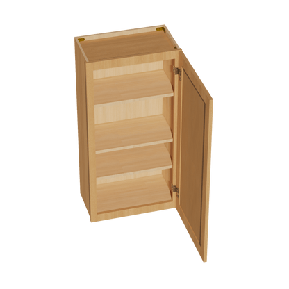 HT - W2142: Timber Wood Shaker 21"W x 42"H 1 Door & 3 Shelves Standard Wall Cabinet - NextCabinets