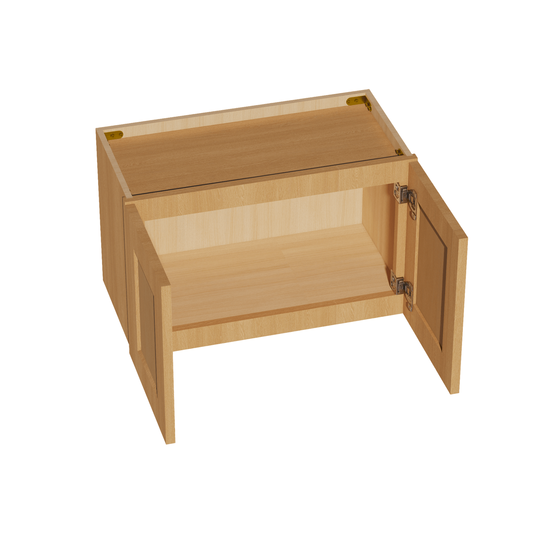 HT - W2415: Timber Wood Shaker 24"W x 15"H 2 Doors Standard Wall Bridge Cabinet - NextCabinets