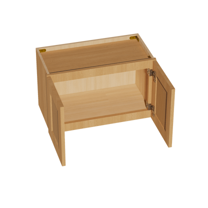 HT - W2415: Timber Wood Shaker 24"W x 15"H 2 Doors Standard Wall Bridge Cabinet - NextCabinets