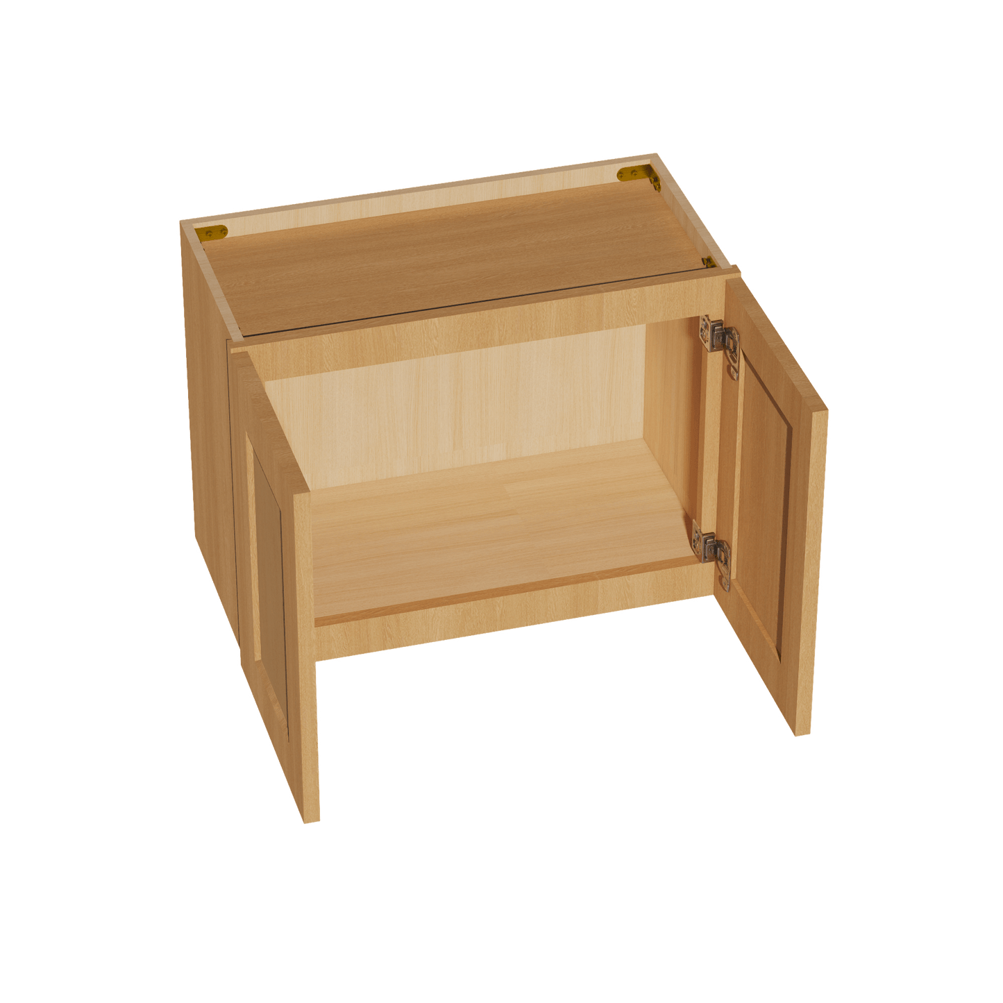 HT - W2418: Timber Wood Shaker 24"W x 18"H 2 Doors Standard Wall Bridge Cabinet - NextCabinets